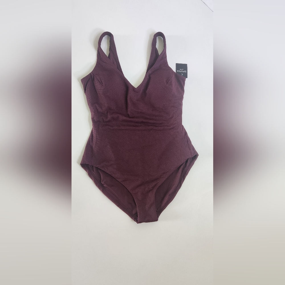 SPANX Women's One Piece Swimsuit - Burgundy